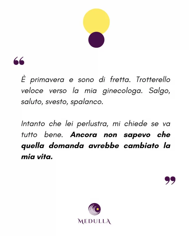 Quante volte diamo per scontato il nostro ciclo mestruale? Quante volte lo riduciamo a un sanguinamento mensile senza sapere davvero cosa succede dentro di noi?

Ti invito a fermarti e a chiederti: cosa so davvero del mio ciclo?
C'è un mondo da scoprire!

Se vuoi iniziare una meravigliosa avventura dentro al tuo corpo e alla ciclicità che ti circonda, con la mia guida esperta e la certezza di avermi sempre al tuo fianco per rispondere alle tue domande e aiutarti a decifrare i segnali che ti manda il tuo ciclo, per te ho creato il COVO. 

Commenta "COVO" per ricevere tutte le info o vai al link in bio @studio_medulla 

E se vuoi supportare la mia ricerca indipendente sulla #matriceciclica puoi farlo diventano una MATREON di Medulla - commenta MATREON per tutte le info e un ringraziamento speciale da tutte le medullare che hanno dato una svolta alla loro vita grazie alla ricerca di Medulla. 

love & panarchy,

Anna 

#studiomedulla #ciclomestruale #mestruazioni #ecologiamestruale #salutefemminile